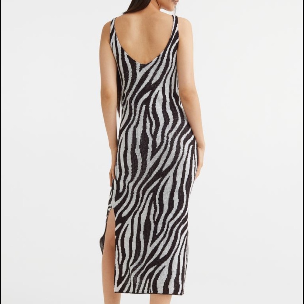 H&M | Zebra Print Knit Dress - Picture 5 of 10